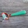 Rodillo Masajeador Facial de Cristal Rosa, Bola Rodante de Resina No de Jade, Palo de Masaje para Lifting y Firmeza de Ojos y Rostro