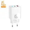 Cara sonriente con cargador multi-puerto AC ligero adaptador de corriente 5v2a carga rápida pd20w+qc3.0 cargador de teléfono móvil
