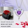 Collar explosivo transfronterizo de alta calidad en forma de corazón de Amazon para hombres y mujeres, con colgante de amor y cadena de clavícula con doce piedras de nacimiento.