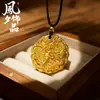 Collar Colgante de Dragón y Fénix Chapado en Oro, Colgante de Amuleto de la Suerte, Cadena para Suéter, Regalo para Transmisión en Vivo