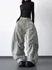 Pantalones de Pana de Pierna Ancha Plisados Estilo Retro Americano Nuevos para Invierno 2025 para Mujer, Holgados con Efecto Adelgazante, de Cintura Alta, Casual