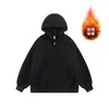 Moletom com Capuz e Zíper Espesso 450g Forrado com Fleece Estilo Americano Marca da Moda Jaqueta Cardigan de Inverno Masculina