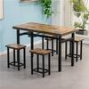 Taburete colgante, comedor comercial, mesa de comedor y silla, mesa de comedor dividida para 4 personas, taburete colgante para 6 personas, comedor escolar, combinación de restaurante, universidad