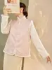 Nuevo Chaleco de Botones de Piel de Visón Jacquard Pesado Estilo Chino Estilo Nacional Lujo Ligero Top de Invierno sin Mangas para Mujer Nx040