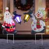 Luces Solares de Jardín Personalizadas Transfronterizas Luces de Ambiente de Papá Noel Muñeco de Nieve Luces de Paisaje para Exterior Luces Nocturnas Decoración de Jardín