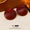 Aretes de Aguja de Plata Vintage Medievales Corazón de Metal Flor Geométricos Borla Retro Decoración Alta Gama Industria Pesada