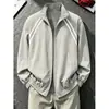 Chaqueta de vuelo a rayas estilo americano para hombre, para principios de otoño, chaqueta corta de béisbol elegante, abrigo casual versátil para el día a día