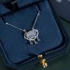 Collar de Plata Esterlina S925 Xiangyun Candado Ping An Ruyi para Mujer Nuevo Estilo Étnico Clásico Chino Oración Moda Calcedonia Blanca