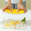 Bandeja de Hielo Caja de Hielo de Silicona Molde para Cubitos de Hielo Congelados con Tapa Artefacto para Refrigerador Rejillas de Hielo Congelado Casero de Uso Doméstico Grado Alimenticio