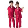 Pijamas de Verano para Niños al por Mayor Finos de Seda Artificial Pantalones Cortos Ropa Infantil Niños y Niñas Pantalones Cortos Ropa de Casa