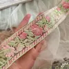 Nuevo Exquisito Encaje Organza Bordado Floral 3D Adorno para Ropa Accesorios Hecho a Mano DIY Ropa Cuello Hanfu