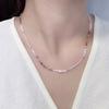 Collar de Perlas y Turmalina con Cuentas de Moda Fresca y Sencilla Transfronterizo Temperamento Elegante Cadena para Clavícula de Alto Nivel Dopamina