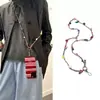 Corrente de Celular com Pingente Longo de Contas, Fashion e Versátil, com Design Único, Sensação de Alto Padrão, Elegante para o Dia a Dia
