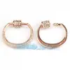 Acessórios de joias DIY cobre puro micro cravejado zircônia luxo parafuso pode abrir e fechar fivela de pulseira e colar