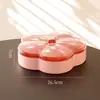 Bandeja de frutas secas para o Ano Novo, adequada para uso doméstico na sala de estar, mesa de centro, caixa de nozes e doces, bandeja de doces de casamento, multicamadas com compartimentos e tampa, bandeja de lanches e frutas