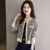 Chaqueta estilo Chanel para mujer, nuevo modelo primavera y otoño 2026, ropa de otoño petite, suéter de punto, cárdigan corto, top de principios de otoño