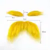 Adereços de Baile de Máscaras de Halloween Suprimentos para Festa de Performance Sobrancelhas Artificiais Amarelas Barba Barba Vovô Fantasia