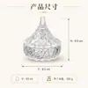 Pote de vidro estampado em forma de espiral, caixa desmagnetizadora de cristal, organizador de joias, copo de doces, copo vazio para aromaterapia, presente decorativo