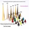 Fábrica atacado picos de cobre rebite punk DIY acessórios estilo punk cônico parafuso base bala pontas longas