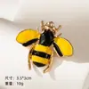 Versão Coreana Broche Fofo de Joaninha e Abelha com Gotejamento de Óleo Liga de Zinco Incrustada com Diamantes Alfinete de Emblema de Inseto Acessório para Roupa Bolsa
