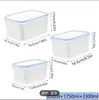 Cesta de drenaje de doble capa y caja de conservación de alimentos, contenedor de almacenamiento de cocina de gran capacidad para uso doméstico, caja selladora para refrigerador y congelador, cesta de drenaje y caja de conservación de alimentos