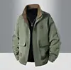 Chaqueta Retro Americana de Moda con Cuello Alto para Hombre 2026, Marca de Tendencia, Corte Holgado, Tallas Grandes, Primavera y Otoño, Ropa de Trabajo con Contraste de Color