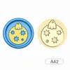 Sellos de Cera Serie Navideña con Diseños de Muñeco de Nieve, Copo de Nieve y Reno, Varios Estilos, Cabezales de Cobre para Diario y Sellado de Sobres