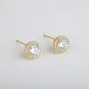 Pendientes Redondos de Moda de Lujo Ligero con Circonita Completa Aguja de Plata s925 Pendientes Elegantes Diseño de Nicho Femenino Sentido de Alta Calidad Pendientes Delicados