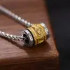 Pingente de Colar de Contas da Sorte Pixiu Banhado a Prata para Homens e Mulheres, Corrente de Pescoço da Moda Pingente de Corrente Osso de Dragão, Venda Direta do Fabricante