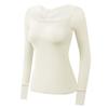 22155 Ropa Interior Térmica de Encaje Ultradelgada para Mujer, Mejora de la Piel, Otoño e Invierno, Sin Marcas, Versátil, Alta Elasticidad, Traje de Manga Larga