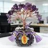 Árvore da Fortuna de Citrino Natural Atacado para Casa e Escritório, Aquário de Vidro para Mesa de Boa Sorte, Decoração de Árvore de Cristal Atraindo Riqueza
