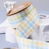 Macaron pata de gallo cinta accesorios para el cabello regalo empaque de flores zapatos flor sombrero de paja moño color arcoíris cuadros cinturón