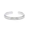 Pulseira de prata 9999 com coração de lótus e sutra, pulseira de prata esterlina feminina, pulseira de prata aberta de lótus fosco sólido, mãe velha mãe mãe mãe