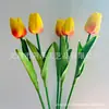 Flores Artificiales de Tulipa de PU con Tacto Realista, Ramo Hidratante Flores Decorativas, Flores Falsas para Decoración del Hogar, Adornos para Sala de Estar, Fabricante Transfronterizo
