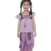 Hanfu Infantil Feminino Xiyin Estilo Primavera Estilo Canção Infantil Estilo Chinês Melhorado Conjunto de Três Peças Hanfu