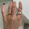 Anillo de Cielo Estrellado Dulce y Fresco para Mujer, Estilo Ins, Simple y Elegante, Versátil, Exquisito, Lujo Ligero, Anillo Abierto Ajustable, Anillo Popular para el Dedo Índice