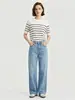 Top de Punto Clásico a Rayas de Manga Corta con Cuello Redondo, Nuevo Top Corto Casual para Mujer Otoño/Invierno 2026