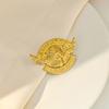Broche de Anjo Girassol Criativo Europeu e Americano Atacado Brilhante Doce Plissado Águia Aço Inoxidável Alfinete de Roupa
