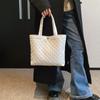 Bolso tote simple casual de gran capacidad para mujer 2023 Invierno nuevo simple casual bolso de mano para estudiante y viajera para mujer