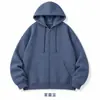 Cárdigan con capucha de mezcla de algodón 420 g, forro polar zorro plateado, para hombre, comercio exterior transfronterizo, Otoño/Invierno, grueso, con cremallera