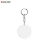 Venta Caliente Transfronteriza Lámina de Aluminio Transferencia de Calor Llavero Metálico de Aluminio en Blanco Llavero de Aluminio para Sublimación Doble Cara DIY