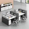 Suministro de mobiliario de oficina, combinaciones de escritorio y silla para personal, escritorios individuales para oficina, estaciones de trabajo con mamparas, escritorios para computadora financieros