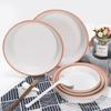 Platos de Melamina, Platos de Plástico para Cangrejos de Restaurante, Platos Redondos, Platos de Bol para Arroz Comerciales, Vajilla de Imitación Porcelana, Lujo Ligero