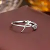 Anillo de Plata de Ley 925 100 Apellidos Familiares Apellido Familiar Anillo para Mujer Nuevo Amor Diseño de Nicho Sentido Anillo de Dedo Abierto Todo-partido Regalo