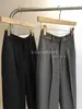 Calidad superior~¡Pedido de exportación! Pantalones casuales rectos de pierna ancha, elegantes y versátiles, de cintura alta, crujientes y resistentes a las arrugas, para mujer
