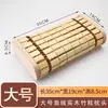 Almohada de bambú, con estampado de mahjong, hueca y transpirable, almohada de esterilla refrescante, adecuada para saunas, soporte para el cuello, cuentas de masaje, para una persona, almohada refrescante para el verano