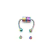 Anillos Magnéticos de Herradura de Acero Inoxidable Transfronterizos Europeos y Americanos para Nariz Sin Perforación, Pinzas Magnéticas para Nariz, Joyería para Nariz, Accesorios Personalizados para Nariz al por Mayor