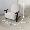 Sofá individual para proyecto hotelero personalizado transfronterizo, Sillón individual de ocio de madera maciza de fresno blanco de algodón con forma