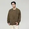 Sudadera Elegante para Hombre 2026 Otoño Nueva Bloque de Color Degradado Rayas Casual Versátil Cuello Redondo Manga Larga Superior