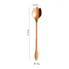 Colher pequena de aço inoxidável 304, colher criativa de tulipa, colher para mexer mel, colher de flor de alta estética, colher de café